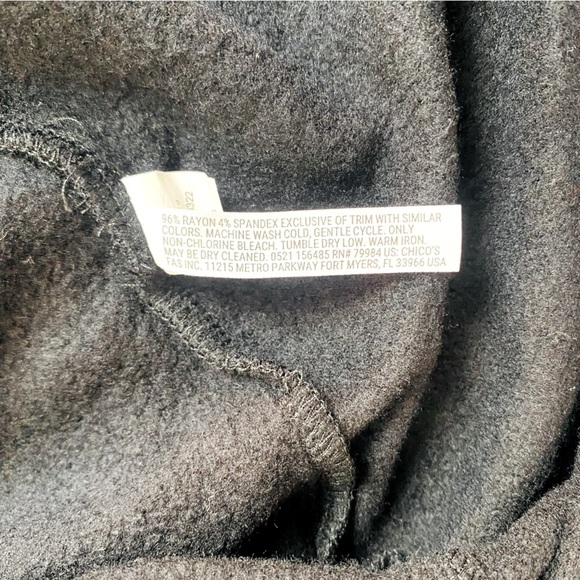 Soma Wknd Black Ultra Soft Brush Terry Hooded Open Front Cardigan Size M - Picture 5 of 6